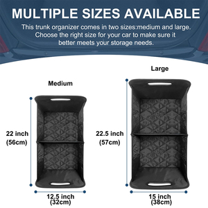 BEELAND negro 50L <span class=keywords><strong>600D</strong></span> poliéster maletero organizador impermeable plegable maletero organizador para SUV - Product Image 2