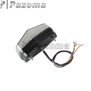 Chrome LED moto feu arrière universel pour Harley Bobber personnalisé café Racer <span class=keywords><strong>Norton</strong></span> Honda Yamaha Suzuki etc. - Product Image 2