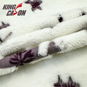 Kingcason Thấp-Trọng Lượng Mô Hình Khác Nhau Thiết Kế Mịn Da Thân Thiện Thoải Mái Jacquard Flannel Lông Cừu Vải Cho Nightshirt - Product Image 5