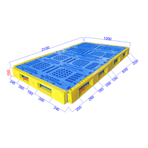 Pallet in Plastica Personalizzabile Riciclabile Resistente ad Acidi e Alcali 2100mmX1200mmX150mm a 6 Corsie con Piano Aperto per PV ed Energia Pulita - Product Image 1