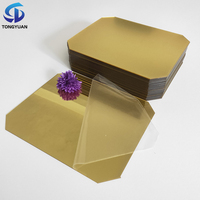 Plaque acrylique miroir dorée écologique TONGYUAN pour surfaces courbes flexibles avec service de découpe sur mesure