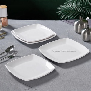 Nhà Hàng melamine Đồng bằng màu trắng vuông phục vụ tấm hộ gia đình bền bữa ăn tối tấm món ăn - Product Image 3