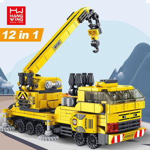 لعبة هندسية 12 في 1 من إتش دبليو تويز مع شاحنة قلابة ومكعبات بناء - لعبة تركيب من البلاستيك إيه بي إس للأعمار 6 سنوات فما فوق - Product Image 3