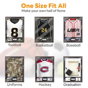 Estuche de exhibición de marco de Jersey Marco de exhibición de Jersey deportivo con protección UV 98% <span class=keywords><strong>para</strong></span> uniforme de fútbol de hockey de béisbol y camiseta - Product Image 6