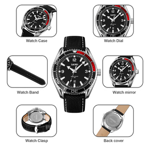 Reloj cronógrafo redondo para hombre, reloj de pulsera de cuero de lujo, reloj de cuarzo resistente al agua 30M - Product Image 2