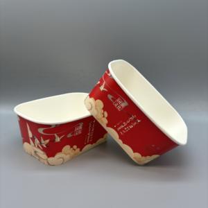 Tazón Rectangular Desechable de Papel Kraft para Ensaladas, Sushi y Sándwiches, con Logotipo Personalizado Impreso, Apto para Alimentos - Product Image 2