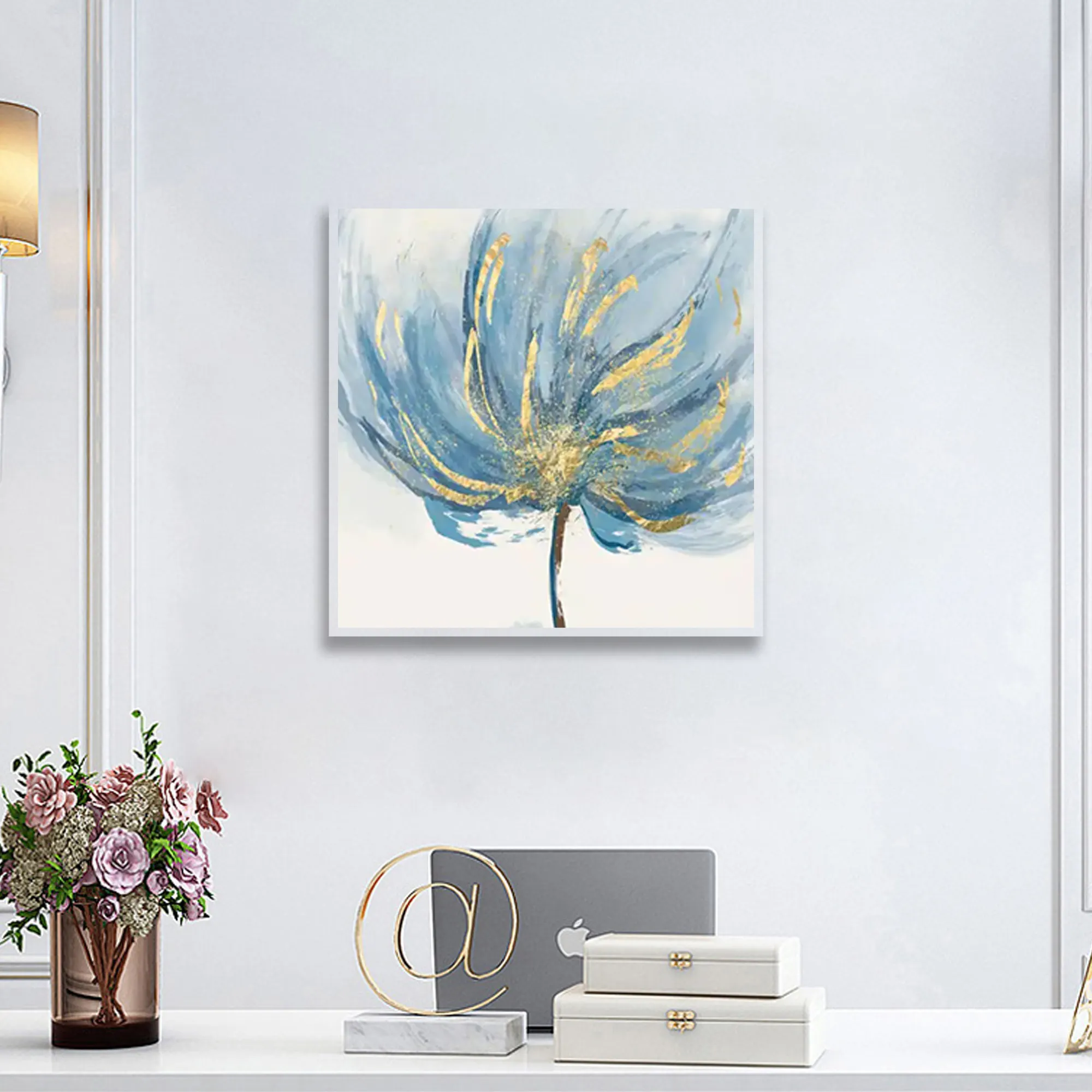 Decorazione della parete moderna personalizzata opera d'arte astratta del fiore su tela immagine del paesaggio della pittura a olio progettata dalla fabbrica