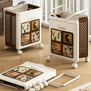 <span class=keywords><strong>Panier</strong></span> à <span class=keywords><strong>linge</strong></span> <span class=keywords><strong>sale</strong></span> pliable de style vintage en PP, grande capacité, gain de place, pour salle de bain, outil magique pour le rangement et le changement - Product Image 4