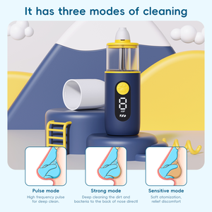 Pancuran hidung elektrik bayi dengan 2 ujung Pancuran hidung tangki tanpa kabel portabel 3 Mode penghilang <span class=keywords><strong>Sinus</strong></span> isi ulang - Product Image 5