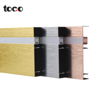 Plinthe en alliage d'aluminium TOCO avec bande LED personnalisable, éclairage multicolore pour salon, décoration de la maison - Installation facile