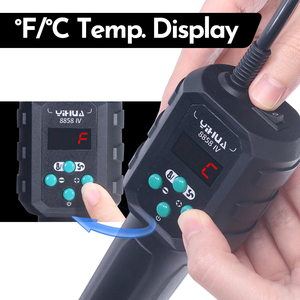 ปืนลมร้อนขนาดเล็ก YIHUA รุ่น 8858IV กำลังไฟ 700 วัตต์ ปรับอุณหภูมิได้ พร้อมจอ LCD สำหรับงานบัดกรี ซ่อมแซม และเชื่อมโลหะ รุ่น W237 - Product Image 5