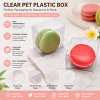 Boîte pliante transparente en plastique PET personnalisée pour l'emballage de produits alimentaires, cadeaux, jouets, cosmétiques, bijoux et produits de vente au détail