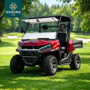 HUSURG UTV Fuoristrada a 2 Posti per Carichi Pesanti con Cassone, Barra LED e Pneumatici All-Terrain per <span class=keywords><strong>la</strong></span> Manutenzione di Campi da Golf - Product Image 1