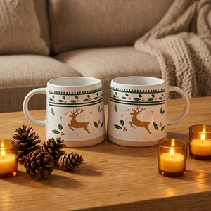 2026 Hot Selling Christmas Series Classic Porcelain Milk <b>Mugs</b>-Food Safe & <b>Reusable</b> Microwave Safe for Party and Gift - Product Image 2