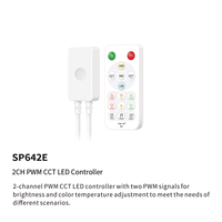 SP642E SP647E SPI PWM CCT LED Contrioller Blue Tooth APP Gradateur de musique DC 5V 12V 24V RF Télécommande CCT Bande lumineuse LED