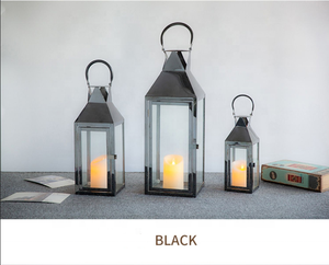 Grande lanterne décorative en verre du Japon avec étain en acier inoxydable pour le camping et la maison en vente pour les occasions de Noël en plein air - Product Image 4