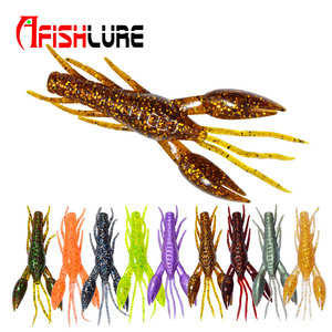 HAWKLURE soft lure 80mm 5.5g Craw soft plastic Fishing lure Artificial Lifelike soft Shrimp fishing tackle