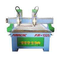 Machine de gravure et de sculpture sur bois à grande vitesse et haute précision, deux têtes, routeur CNC 3D avec contrôle PLC Syntec à vendre