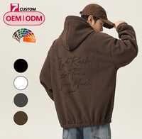 M2610 OEM&ODM Retro Amerika 400G Fleece Tebal Bernapas Ramah Lingkungan Pullover Longgar Hoodie Poliester Musim Semi Terbaru