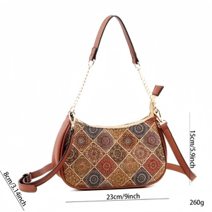 <span class=keywords><strong>Borsa</strong></span> a <span class=keywords><strong>tracolla</strong></span> a mezzaluna per le donne stampata sughero sotto le ascelle con chiusura a cerniera Logo personalizzato - Product Image 4
