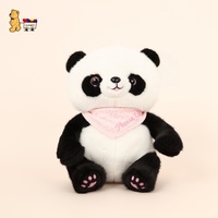 Écharpe en peluche panda ultra-douce personnalisée jouet anti-stress d'anniversaire en tissu et feutre de silicone plastique coton PP