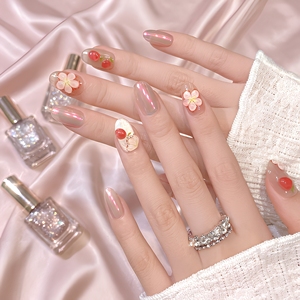 TSZS 2026 Novedad Primavera Verano <span class=keywords><strong>Uñas</strong></span> Postizas <span class=keywords><strong>3D</strong></span> con <span class=keywords><strong>Relieve</strong></span> Floral, Efecto Ojo de Gato Brillante, Flores <span class=keywords><strong>en</strong></span> <span class=keywords><strong>Relieve</strong></span>, Reutilizables, DIY - Product Image 4