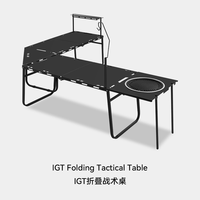 Table tactique pliante d'extérieur IGT, table de camping portable multifonctionnelle, petite table pliante pour les stands de marché nocturne