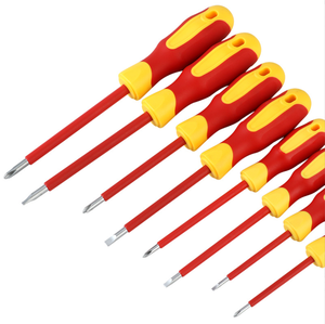 8 Cái Nhà Máy Cách Nhiệt Công Cụ Sửa Chữa Thiết Kế Mới Vít Driver Red Xử Lý Screwdriver Set - Product Image 3