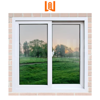 Fenêtre coulissante en PVC à double verre populaire pour chambres à coucher cadre en plastique antivol à ouverture horizontale en vinyle insonorisé à économie d'énergie