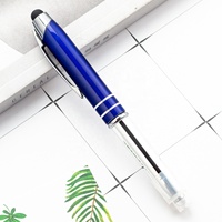 Stylo bille LED 3-en-1 HUA multifonctionnel avec stylet tactile, corps en métal ABS, idéal pour les promotions