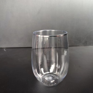 <span class=keywords><strong>Verre</strong></span> à vin <span class=keywords><strong>en</strong></span> <span class=keywords><strong>plastique</strong></span> sans pied de 16 oz avec bord argenté, tasse à champagne <span class=keywords><strong>en</strong></span> <span class=keywords><strong>plastique</strong></span> incassable et réutilisable pour la maison, le bureau, les bars et le mariage - Product Image 4