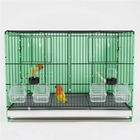 Grande Cage Oiseaux Multiniveau Avec Roulement Cage Volière Métallique Perruches Reproduction Cage Empilable Portable