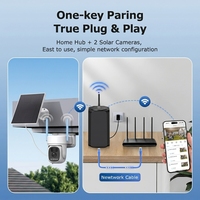 Kit de Cámara PTZ Solar para Exteriores CONDA de 2 Canales, 500M de Largo Alcance, Repetidor de Señal Halow WiFi RJ45, Cámara de Seguridad IP66