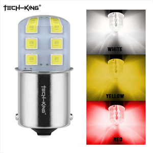 Car led BA15S 1156 BA15D 1157 BAY15D 2835 12smd <span class=keywords><strong>lampadina</strong></span> in silicone per auto bianco giallo rosso 12V costante indicatore di direzione luce freno - Product Image 2