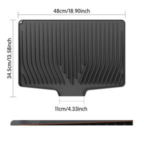 Tapis de séchage en silicone antidérapant pour vaisselle, nouveau support de vaisselle pliable isolant thermique pour cuisine et table, vente en gros - Product Image 4