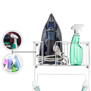 Tiết kiệm không gian Wall Mount Organizer kim loại giặt lưu trữ sắt Caddy giá kệ treo móc sắt và ủi bord chủ <span class=keywords><strong>Hanger</strong></span> - Product Image 6