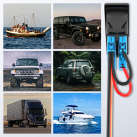 Interrupteur à bascule pour barre lumineuse LED à motif personnalisé, 5 broches, marche/arrêt, pour éclairage LED, 20A/12V 10A/24V, avec jeu de fils de raccordement pour Jeep, bateaux, camions