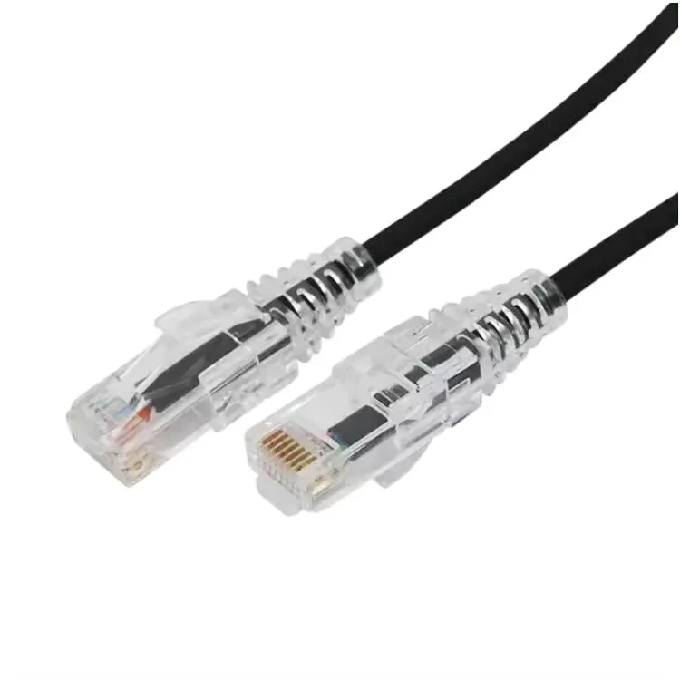 Супер тонкий кабель Lan Cat6a Sstp Rj45 Ethernet патч-корд 4-ядерный кабель производитель ПВХ кабель 28awg 30awg