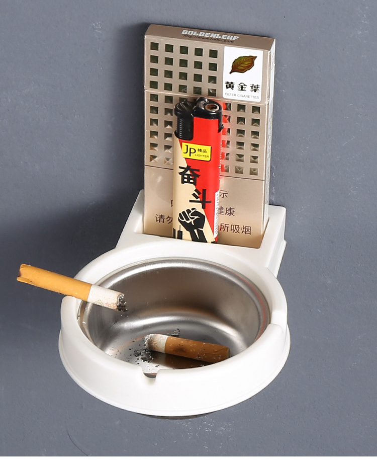 wall mounted cigarette ashtray Wall-Mounted Steel Ashtray for Bathroom Attractive Sticker Covered Cigarette /Cigar Holder for Toilet Wall Installation| Alibaba.com