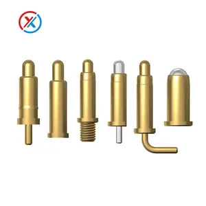 Cao hiện tại POGO pin kết nối ni Brass Pin 0.7 mét Vàng DC 12V 1A tối đa độ dày mạ tối đa của 100U Brass c3604 0.7 mét