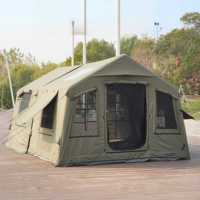 Tente de camping gonflable rapide MT-C021 en polyester-coton PVC 16 210g, double cabine extensible 2000mm, vente en gros