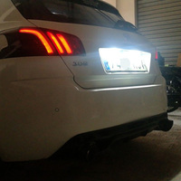 Luz LED trasera blanca para matrícula de coche, lámpara para PEUGEOT 308 II 207 CC 208 2008 3008 II