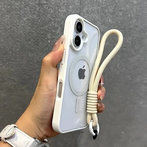 Funda Magnética Transparente de Lujo con Cordón para iPhone 17 16 15 14 13 Pro Max, Carcasa Protectora Antigolpes con Correa de Muñeca - Product Image 4