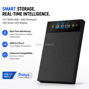 Factory Custom Smart LCD NVMe <b>SSD</b> Enclosure M.2 USB Type C <b>External</b> <b>SSD</b> Case 5Gbps High Speed Storage Adapter - Product Image 4