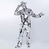 Efun Miroir de scène pour DJ Club Party Discothèque Accessoires pour déguisement de danseuse Miroir en acrylique réfléchissant Costume miroir réfléchissant