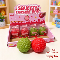 Jouet anti-stress lychee à presser, simulation réaliste de fruit, jouet souple en TPR pour la vente en gros
