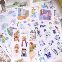 Livre d'autocollants pour adultes, 450 autocollants Washi pré-découpés, 20 papiers pour scrapbooking, autocollants pour journal de déchets, vintage