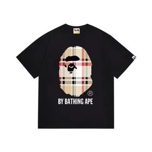 2025 Version Haute Qualité 1:1 Imprimé Lettres pour Hommes Bapees, T-shirt en Coton 100% Écologique et Respirant, Tendance Designer - Product Image 2