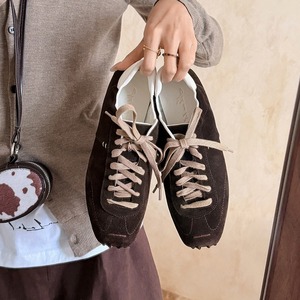 Inside-out genuine leather casual sneakers women sports sneakers spring new style cowhide sheepskin laced flat sole comfortable - Product Image 1