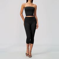 Ensemble soutien-gorge de yoga et leggings rembourrés pour femme, taille haute, tenue de sport pour la gym et le fitness